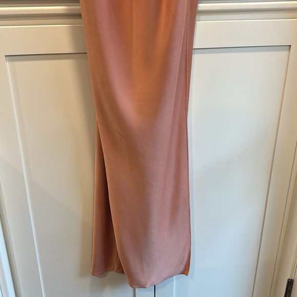 BHLDN Anthropologie Freya Satin Charmeuse Dress Gown Rose Champagne Size 6 NWT - Picture 8 of 16